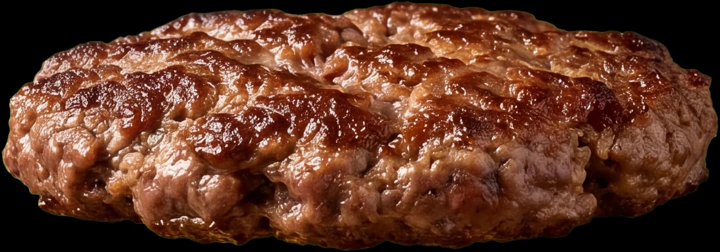 Beef-Patty, von Hand geformt